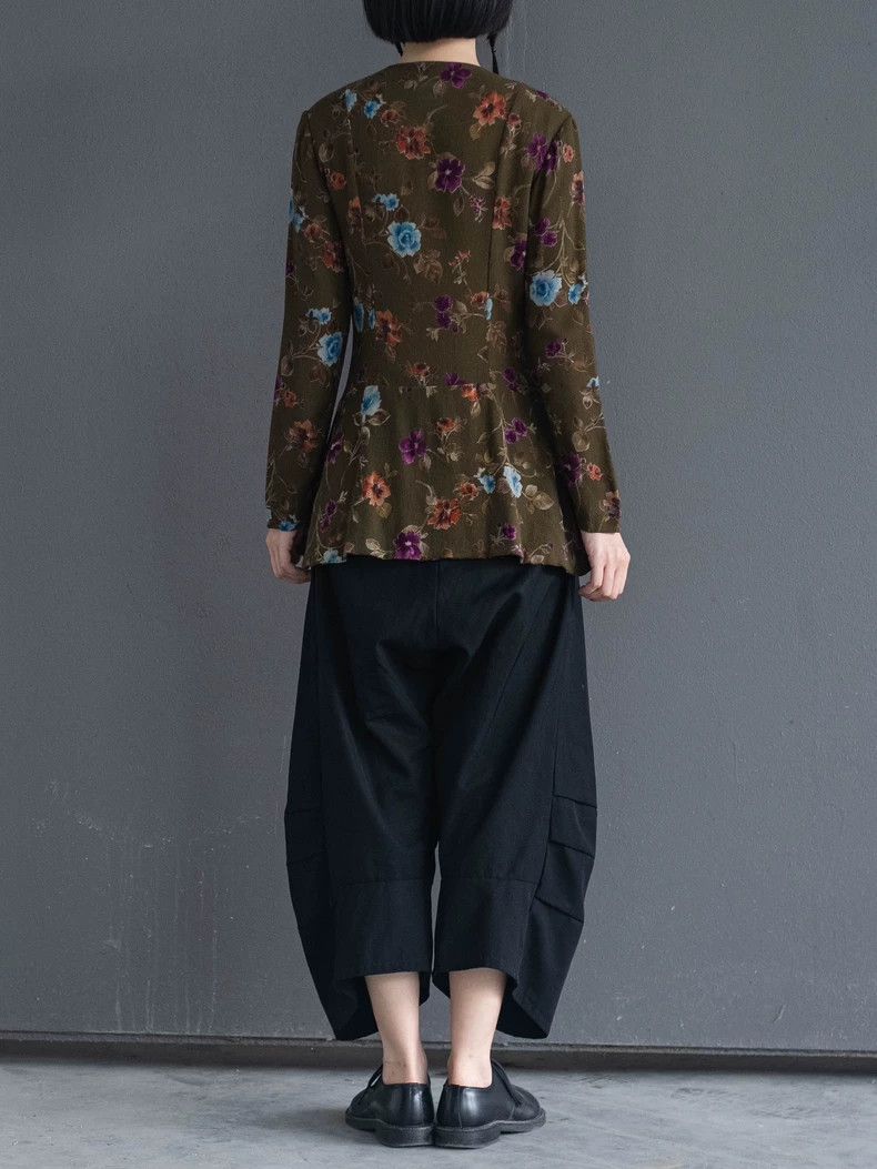 Kenzo 1990s KENZO Vintage Floral Diagonal Placket Top - dmc Size US S / EU 44-46 / 1 - 4 Thumbnail