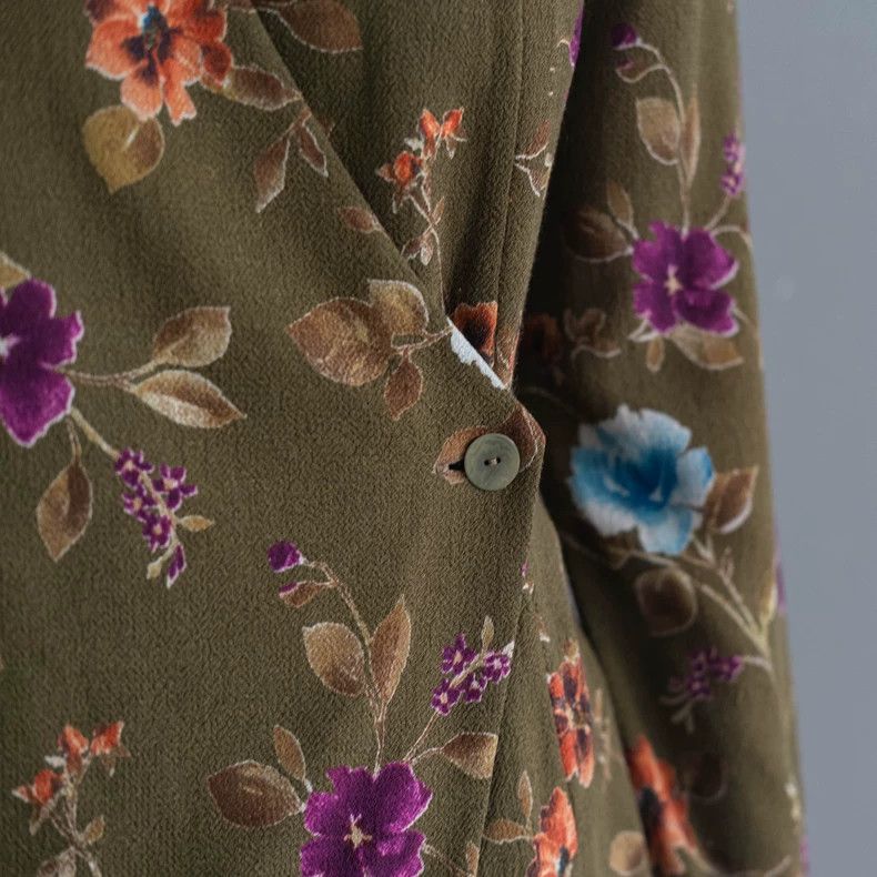 Kenzo 1990s KENZO Vintage Floral Diagonal Placket Top - dmc Size US S / EU 44-46 / 1 - 6 Thumbnail