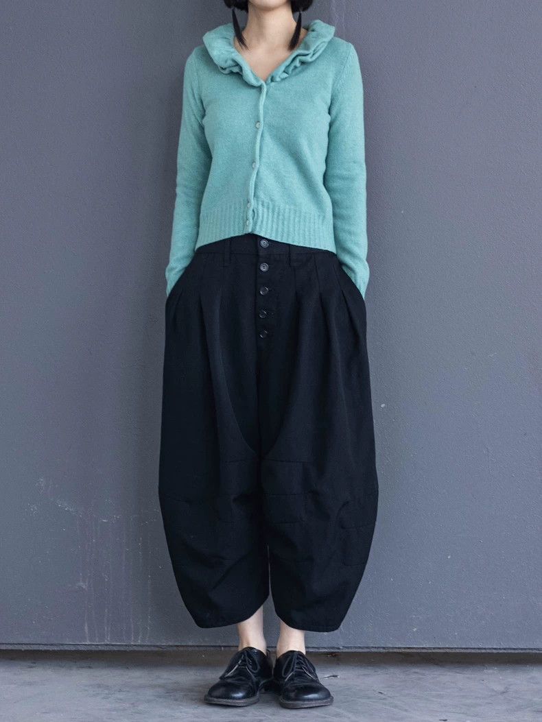 Kenzo 1990s KENZO Petal Collar Wool Sweater - dmc Size US S / EU 44-46 / 1 - 2 Thumbnail