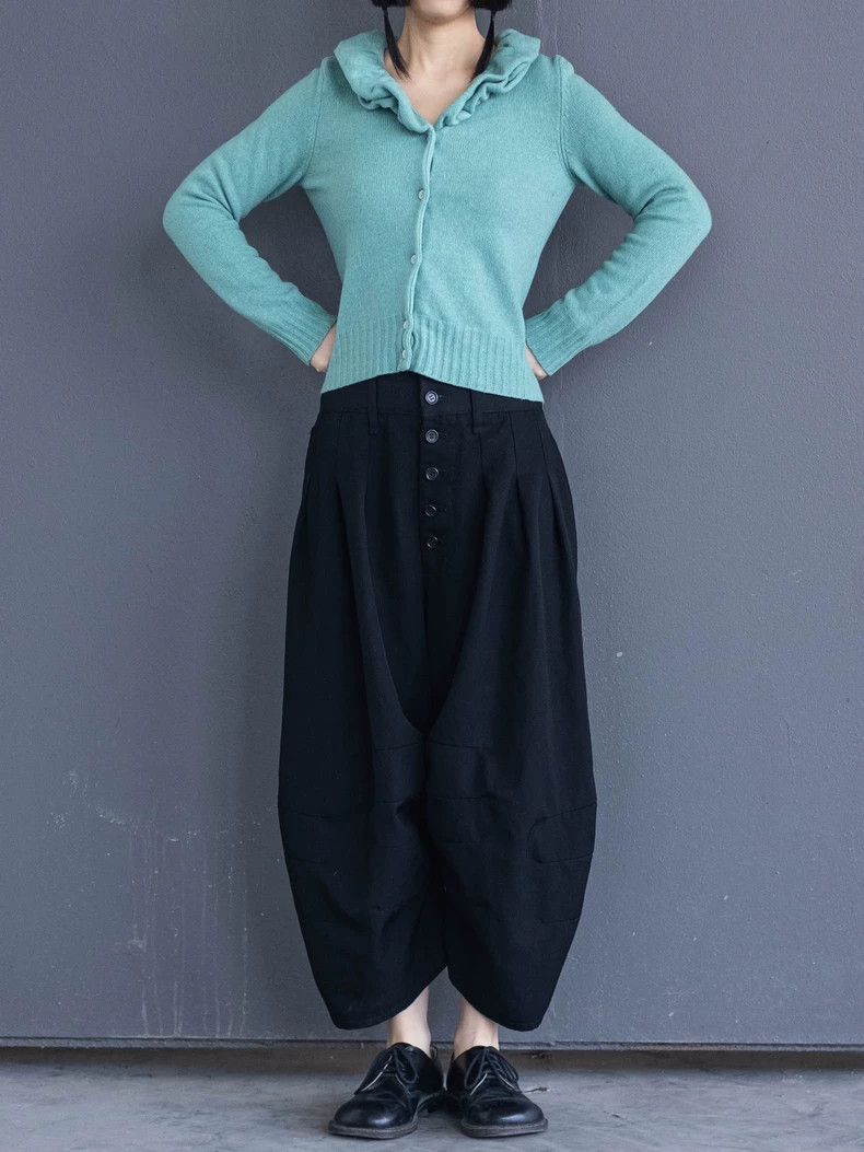 Kenzo 1990s KENZO Petal Collar Wool Sweater - dmc Size US S / EU 44-46 / 1 - 3 Thumbnail