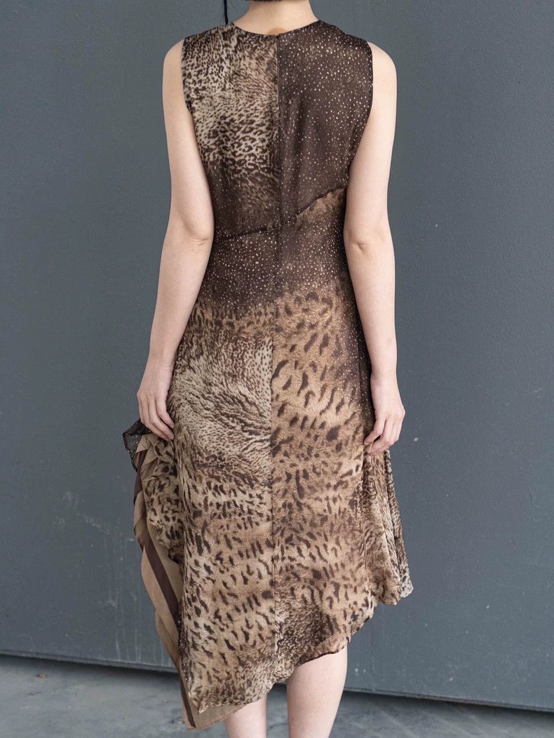 Kenzo 1990s KENZO Leopard Silk Dress Vintage - dmc Size US M / EU 48-50 / 2 - 6 Thumbnail