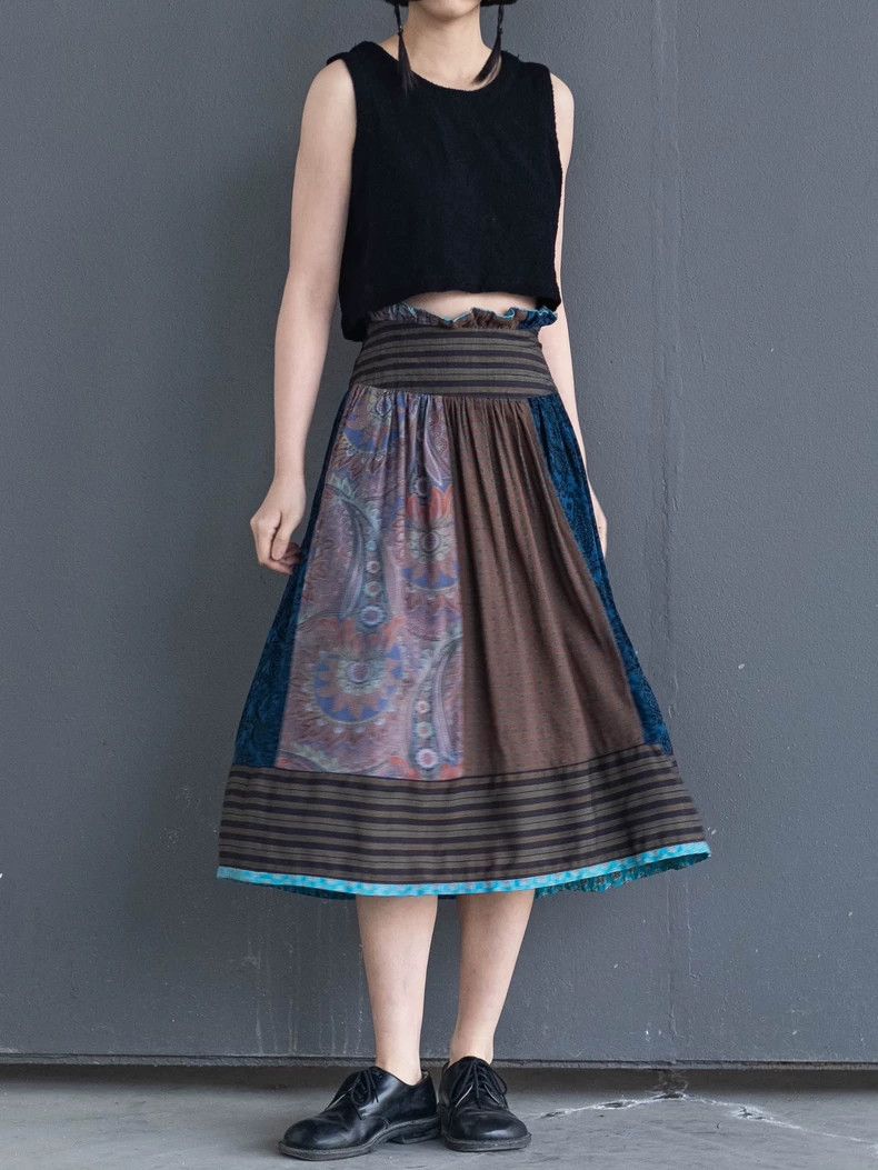 KENZO 1981 Vintage Blue Midi Skirt - dmc