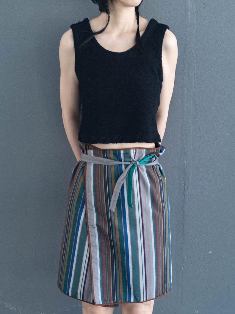 Kenzo 1980s KENZO Striped Wrap Skirt/Top - dmc Size US 38 / EU 54 - 8 Thumbnail