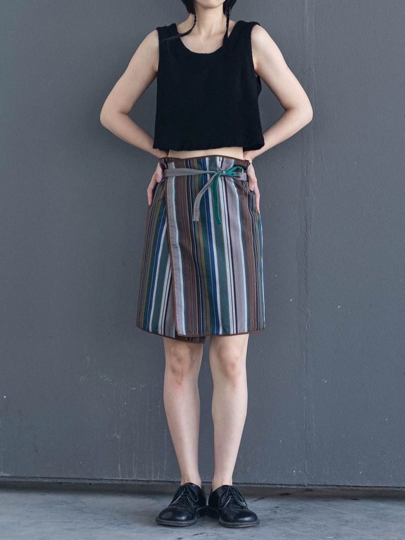 Kenzo 1980s KENZO Striped Wrap Skirt/Top - dmc Size US 38 / EU 54 - 5 Thumbnail