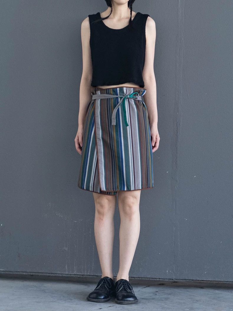 Kenzo 1980s KENZO Striped Wrap Skirt/Top - dmc Size US 38 / EU 54 - 2 Thumbnail
