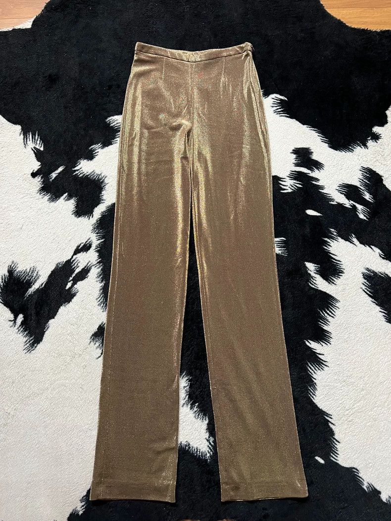 Kenzo Kenzo Gold Shimmer Straight Pants - dmc Size US 27 - 2 Thumbnail