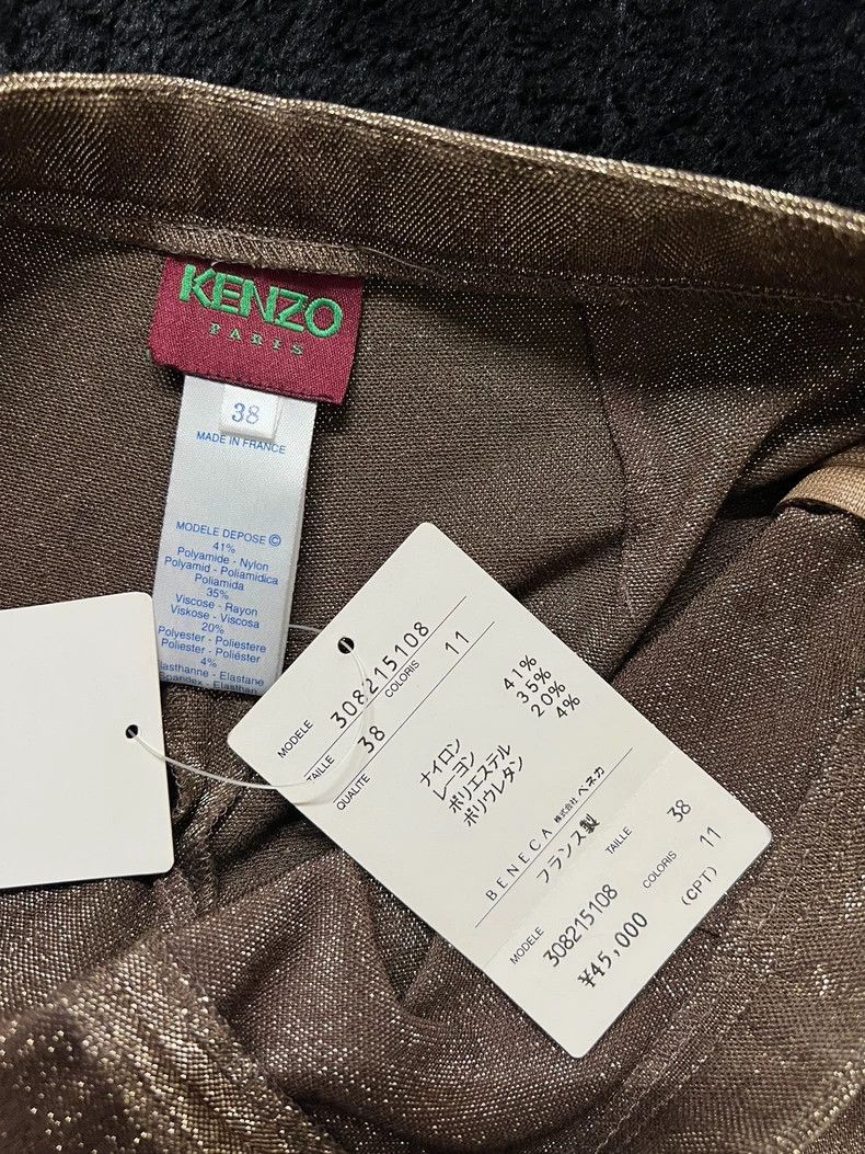 Kenzo Kenzo Gold Shimmer Straight Pants - dmc Size US 27 - 4 Thumbnail