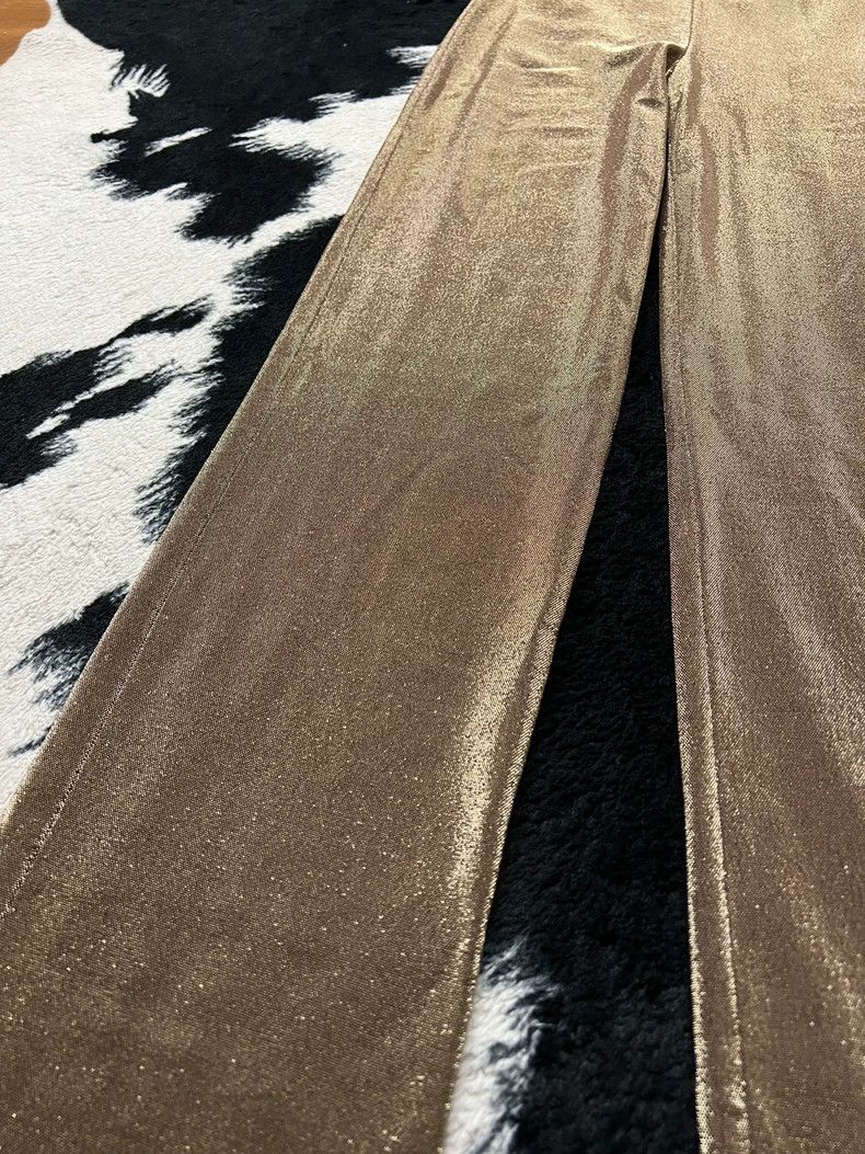 Kenzo Kenzo Gold Shimmer Straight Pants - dmc Size US 27 - 3 Thumbnail