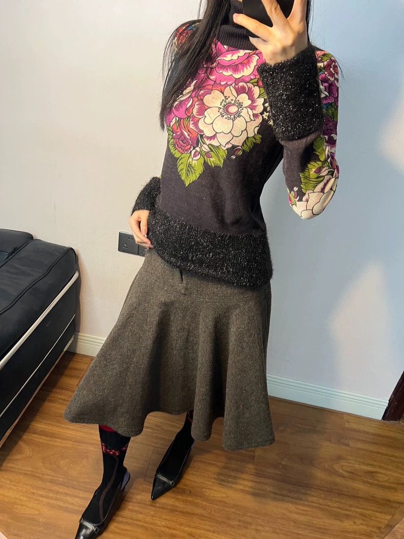 Kenzo Kenzo Floral Turtleneck Knit Top - dmc Size US M / EU 48-50 / 2 - 9 Thumbnail