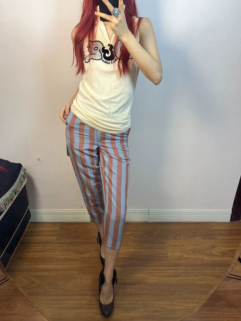 Kenzo Kenzo Striped Colorblock Cropped Pants - dmc Size US 26 / EU 42 - 9 Thumbnail