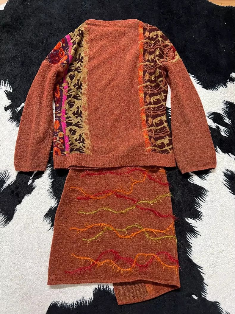 Kenzo Kenzo Orange Knit Sweater Skirt Set - dmc Size US XL / EU 56 / 4 - 5 Thumbnail