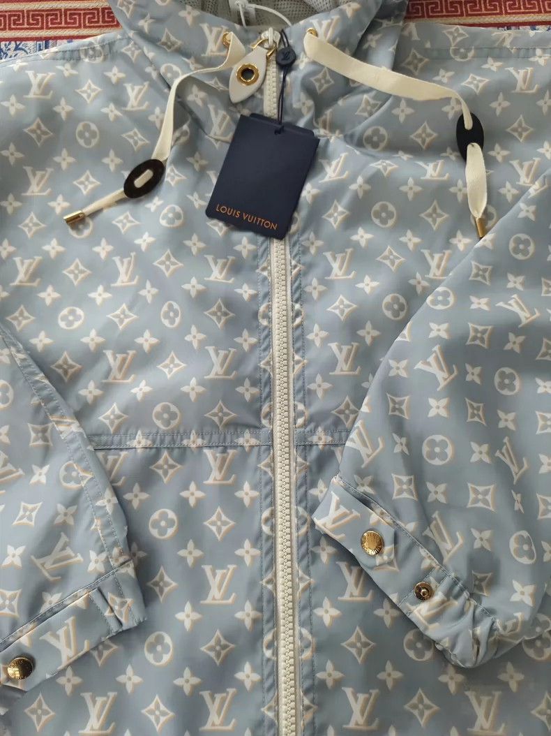 Louis Vuitton LV Blue Monogram Hooded Windbreaker - dmc Size US L / EU 52-54 / 3 - 2 Thumbnail