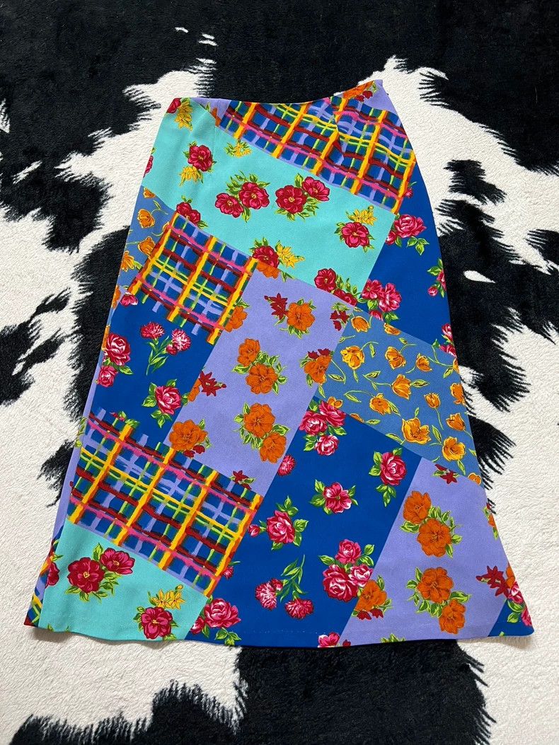 Kenzo Kenzo Patchwork Floral Midi Skirt - dmc Size US 26 / EU 42 - 2 Thumbnail