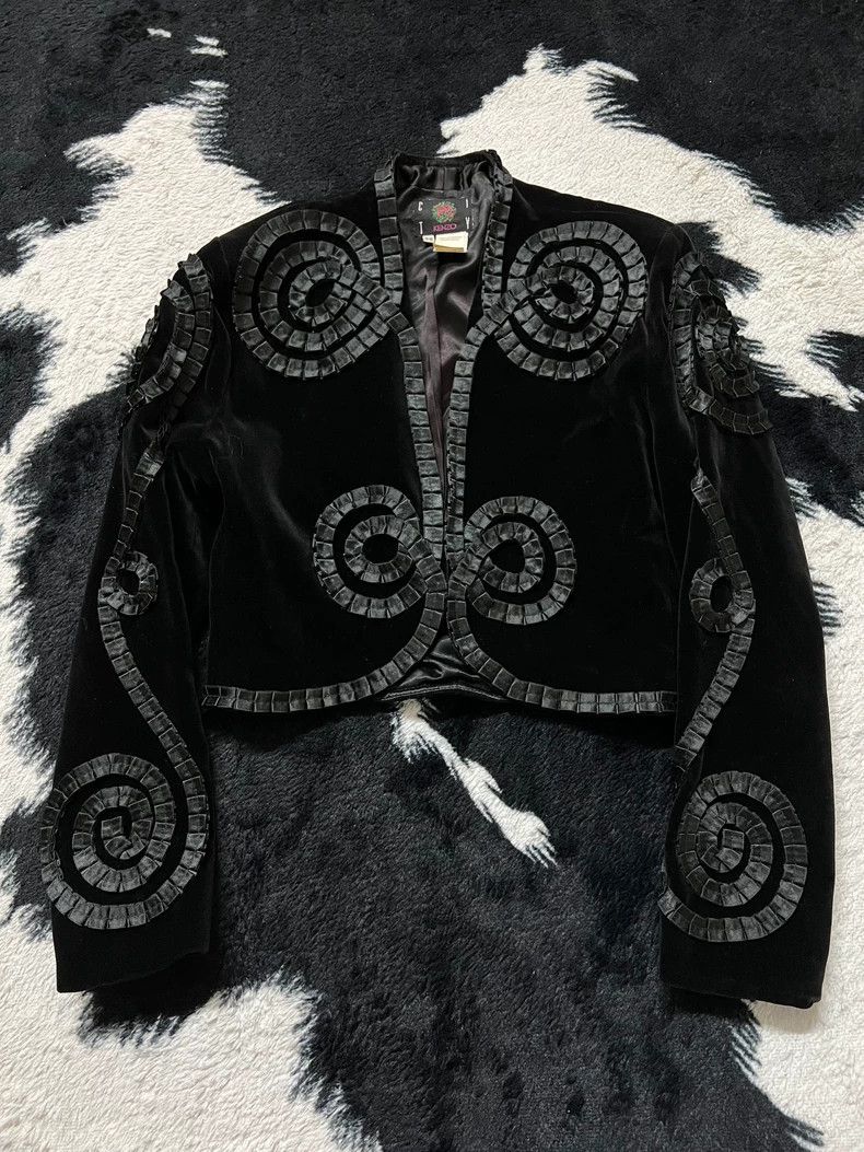 Kenzo Kenzo Short Velvet Coat with Ribbon - dmc Size US S / EU 44-46 / 1 - 2 Thumbnail