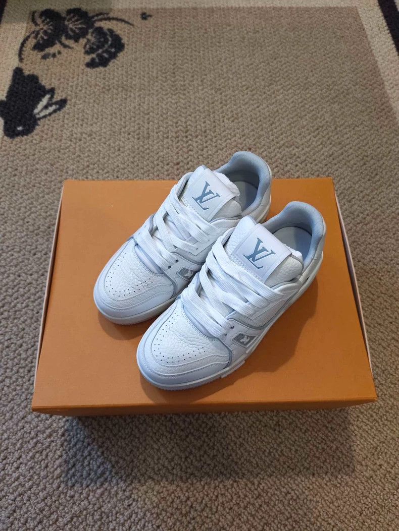 Louis Vuitton LV Trainer White Cement Sneakers - dmc Size US 5.5 / EU 38 - 3 Thumbnail