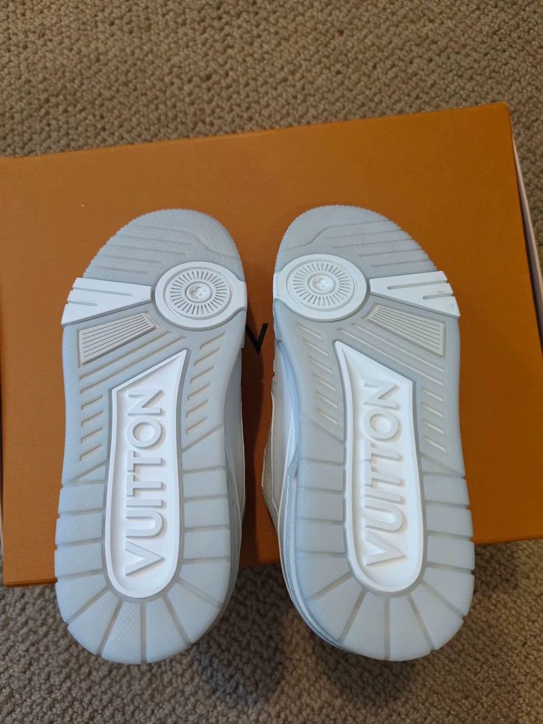 Louis Vuitton LV Trainer White Cement Sneakers - dmc Size US 5.5 / EU 38 - 2 Thumbnail