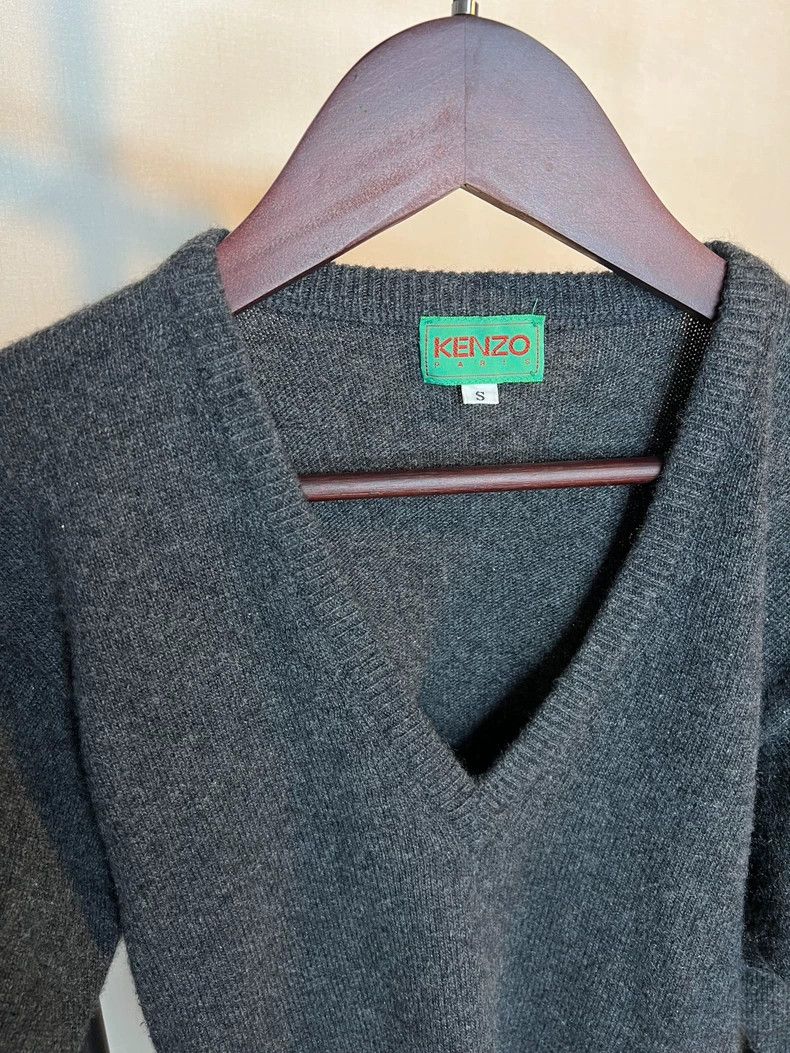Kenzo Kenzo Cashmere V-Neck Sweater - dmc Size US XS / EU 42 / 0 - 3 Thumbnail
