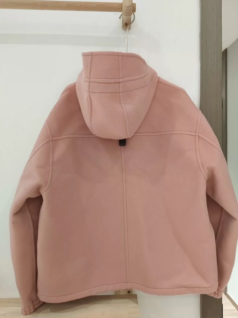 Louis Vuitton LV Pink Hooded Wool Coat 40 - dmc Size US L / EU 52-54 / 3 - 3 Thumbnail