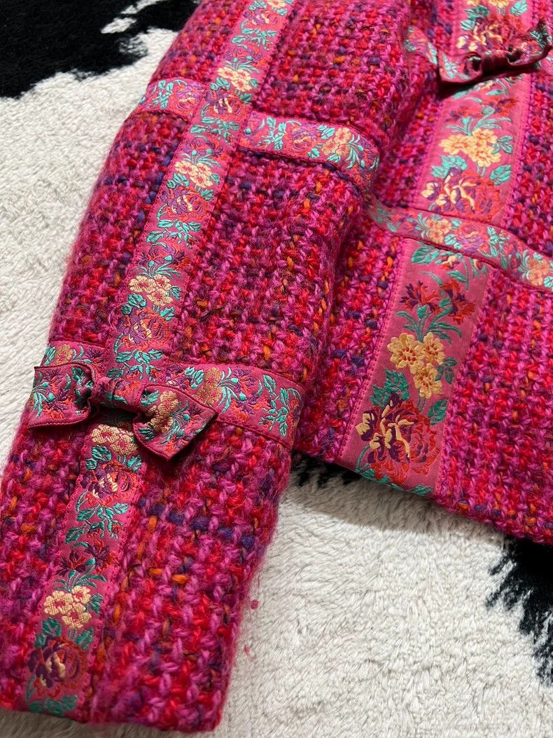 Kenzo Kenzo Wool Bow Floral Embroidered Coat - dmc Size US M / EU 48-50 / 2 - 3 Thumbnail