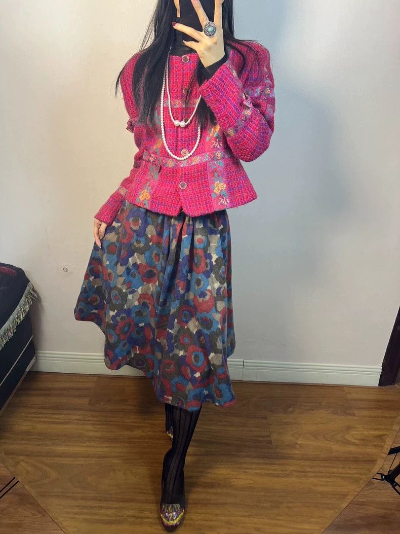 Kenzo Kenzo Wool Bow Floral Embroidered Coat - dmc Size US M / EU 48-50 / 2 - 8 Thumbnail