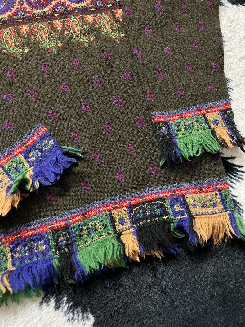 Kenzo Kenzo Wool Paisley Fringe Long Sweater - dmc Size US M / EU 48-50 / 2 - 4 Thumbnail