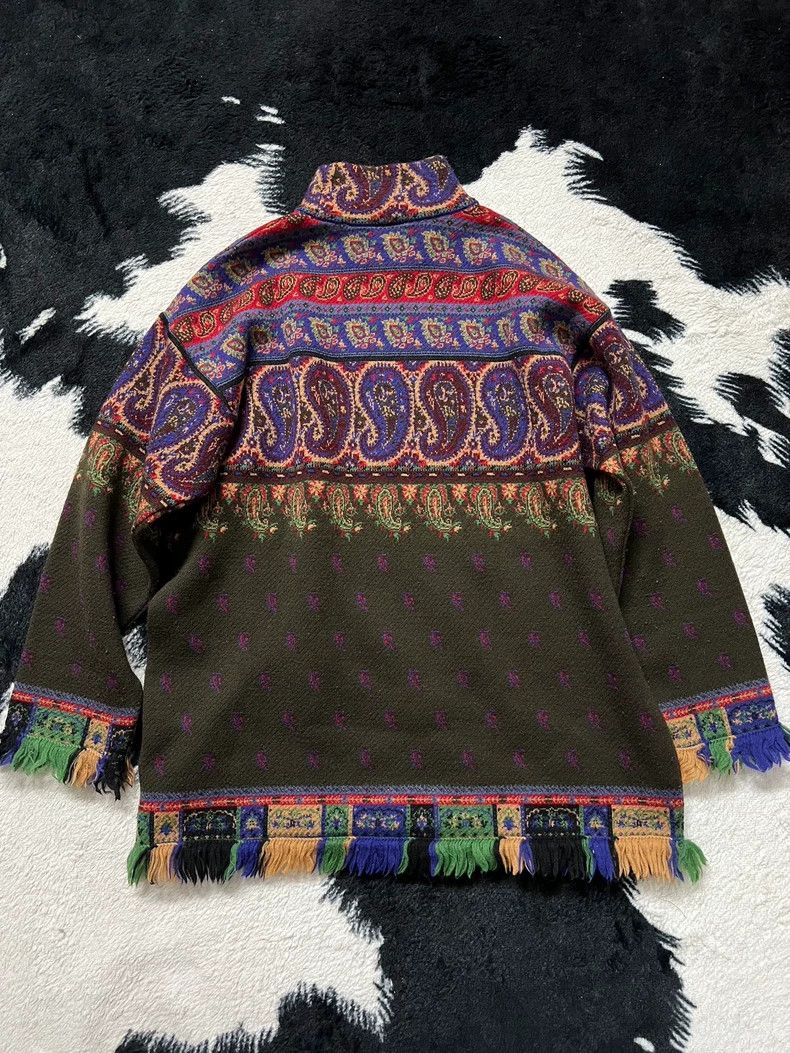Kenzo Kenzo Wool Paisley Fringe Long Sweater - dmc Size US M / EU 48-50 / 2 - 7 Thumbnail