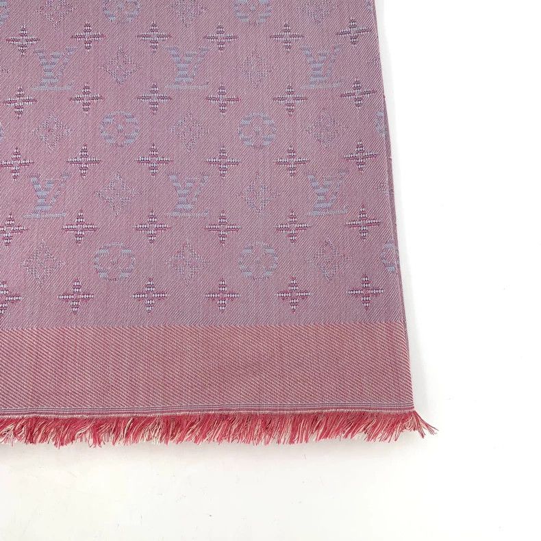 Louis Vuitton Louis Vuitton Pink Purple Logo Silk Scarf - dmc Size ONE SIZE - 4 Thumbnail