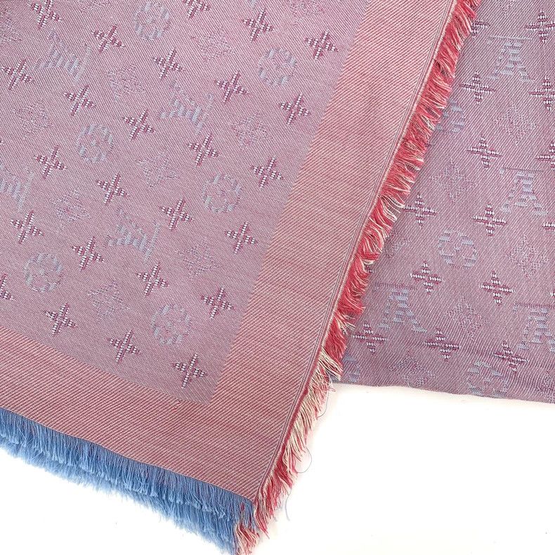 Louis Vuitton Louis Vuitton Pink Purple Logo Silk Scarf - dmc Size ONE SIZE - 6 Thumbnail