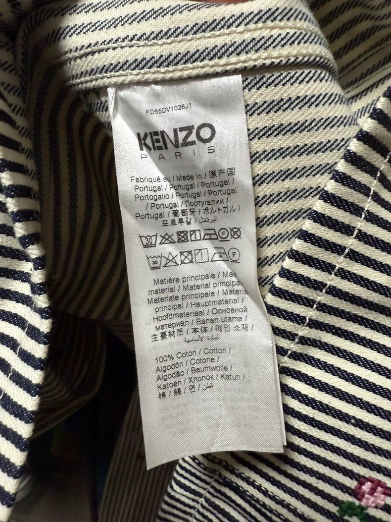 Kenzo Kenzo Striped Floral Denim Jacket Nigo - dmc Size US L / EU 52-54 / 3 - 8 Thumbnail