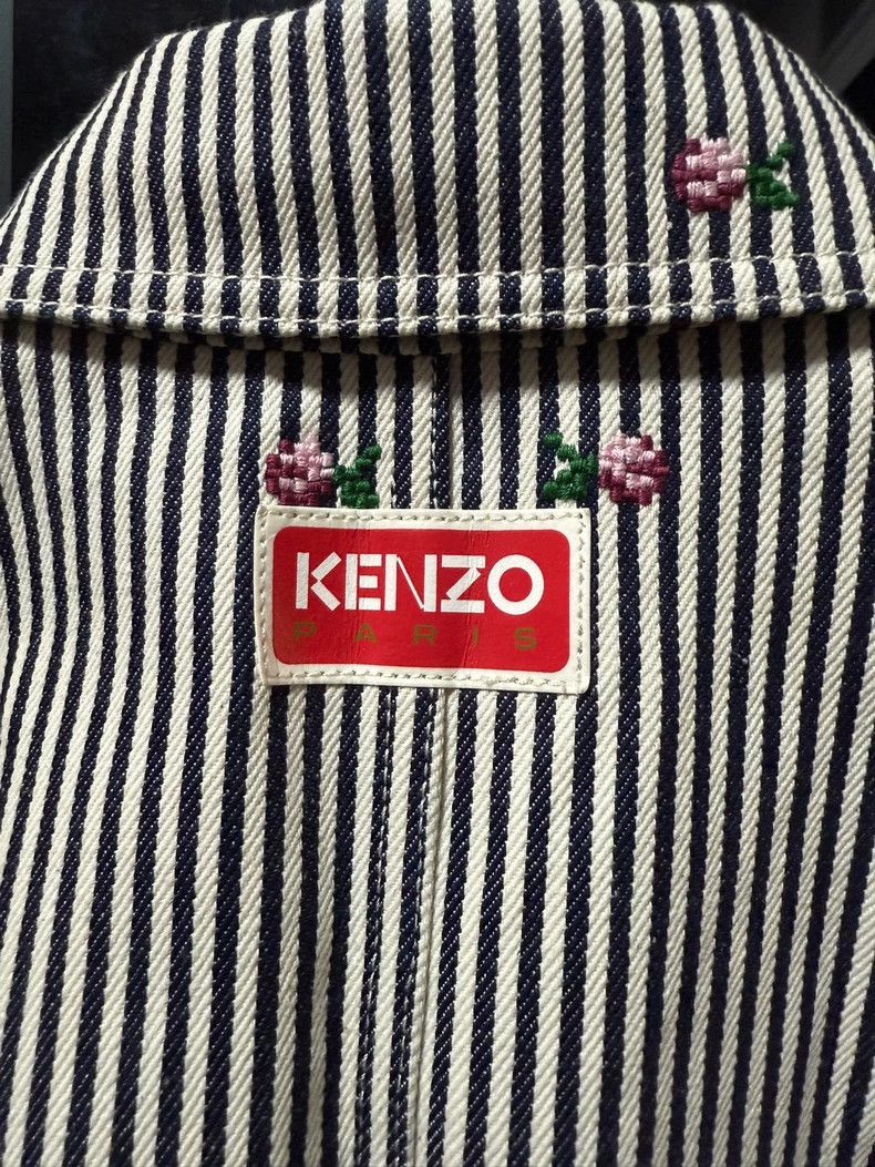 Kenzo Kenzo Striped Floral Denim Jacket Nigo - dmc Size US L / EU 52-54 / 3 - 3 Thumbnail