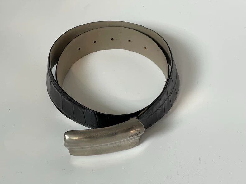 Kenzo Kenzo 1999FW Runway Black Leather Belt - dmc Size ONE SIZE - 8 Thumbnail