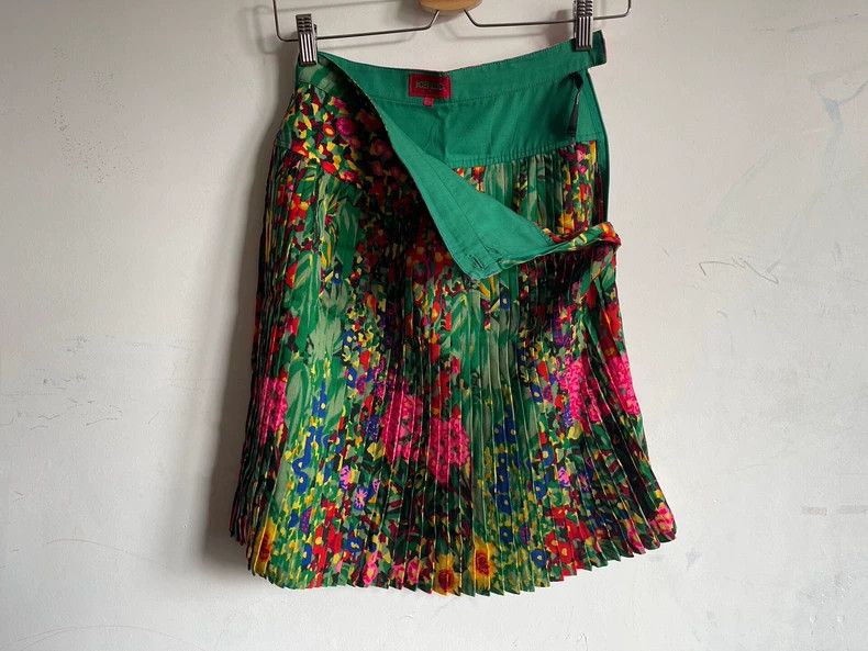 Kenzo Kenzo 90s Floral Wool Pleated Skirt - dmc Size US 34 / EU 50 - 6 Thumbnail