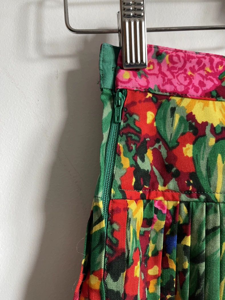 Kenzo Kenzo 90s Floral Wool Pleated Skirt - dmc Size US 34 / EU 50 - 8 Thumbnail