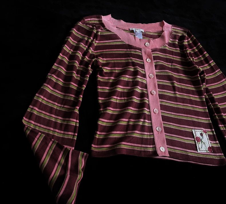 Kenzo Kenzo 2000s Striped Knit Cardigan - dmc Size US L / EU 52-54 / 3 - 6 Thumbnail