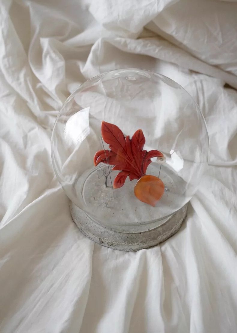 Vintage 1980s Kenzo Red Radish Horn Brooch - dmc Size ONE SIZE - 4 Thumbnail