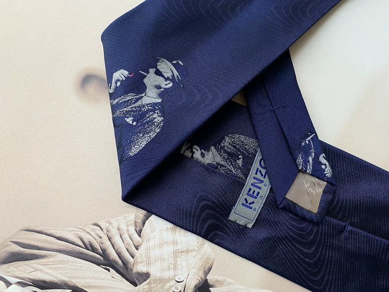 Kenzo 1990s Kenzo Silk Printed Tie - dmc Size ONE SIZE - 2 Thumbnail