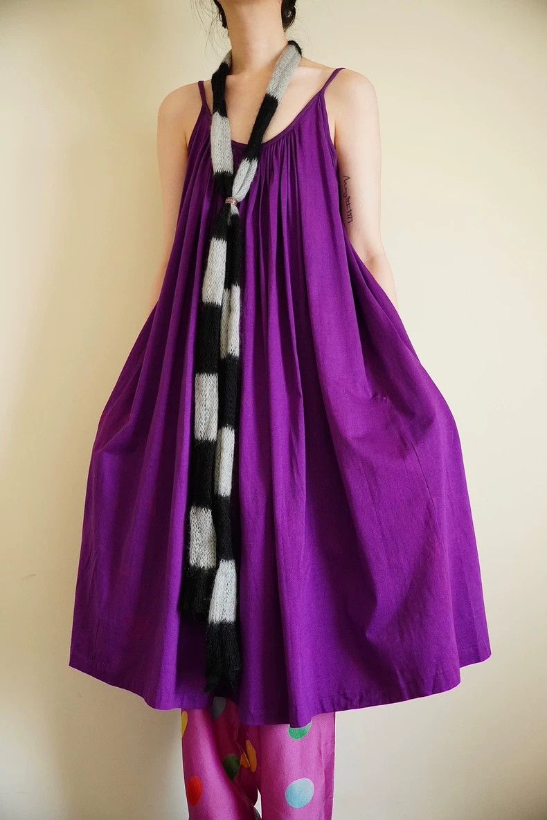 Vintage Kenzo 1978ss Grape Purple Slip Dress - dmc Size US S / EU 44-46 / 1 - 6 Thumbnail