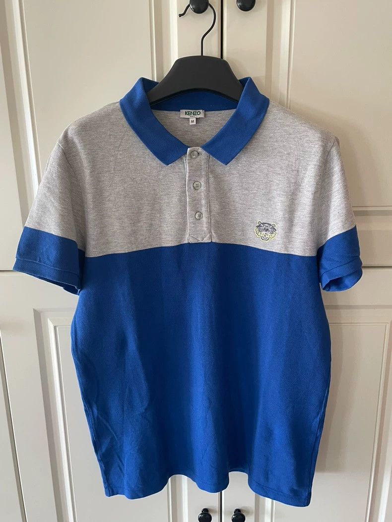 Kenzo KENZO Blue Grey Paneled Polo Shirt - dmc Size US S / EU 44-46 / 1 - 6 Thumbnail