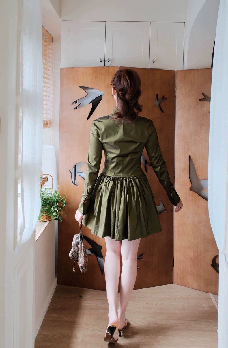 Kenzo Vintage Green Shirt Dress - dmc