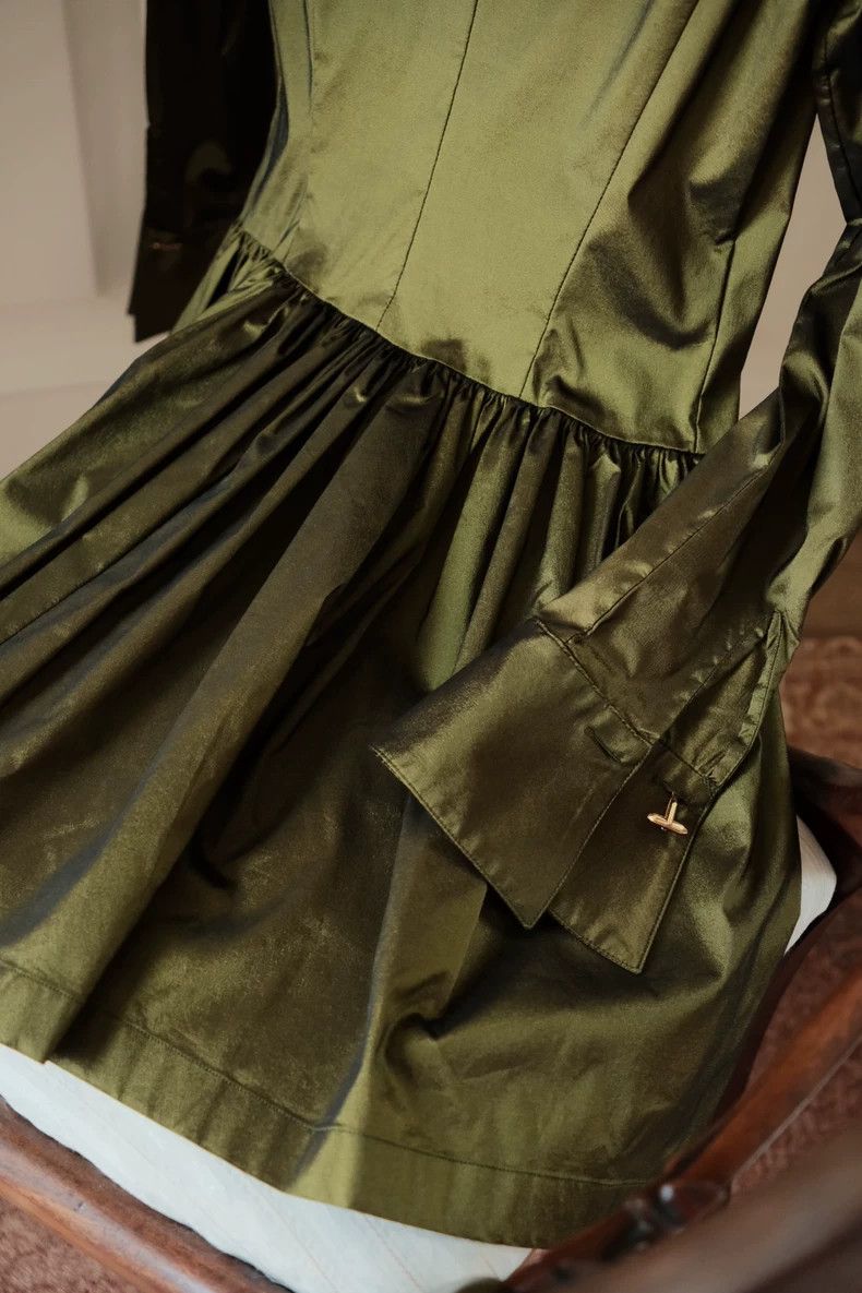Kenzo Kenzo Vintage Green Shirt Dress - dmc Size US 38 / EU 54 - 9 Thumbnail