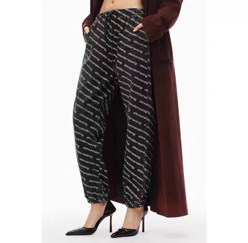 Alexander Wang Alexander Wang Logo Print Joggers - dmc Size US 34 / EU 50 - 7 Thumbnail