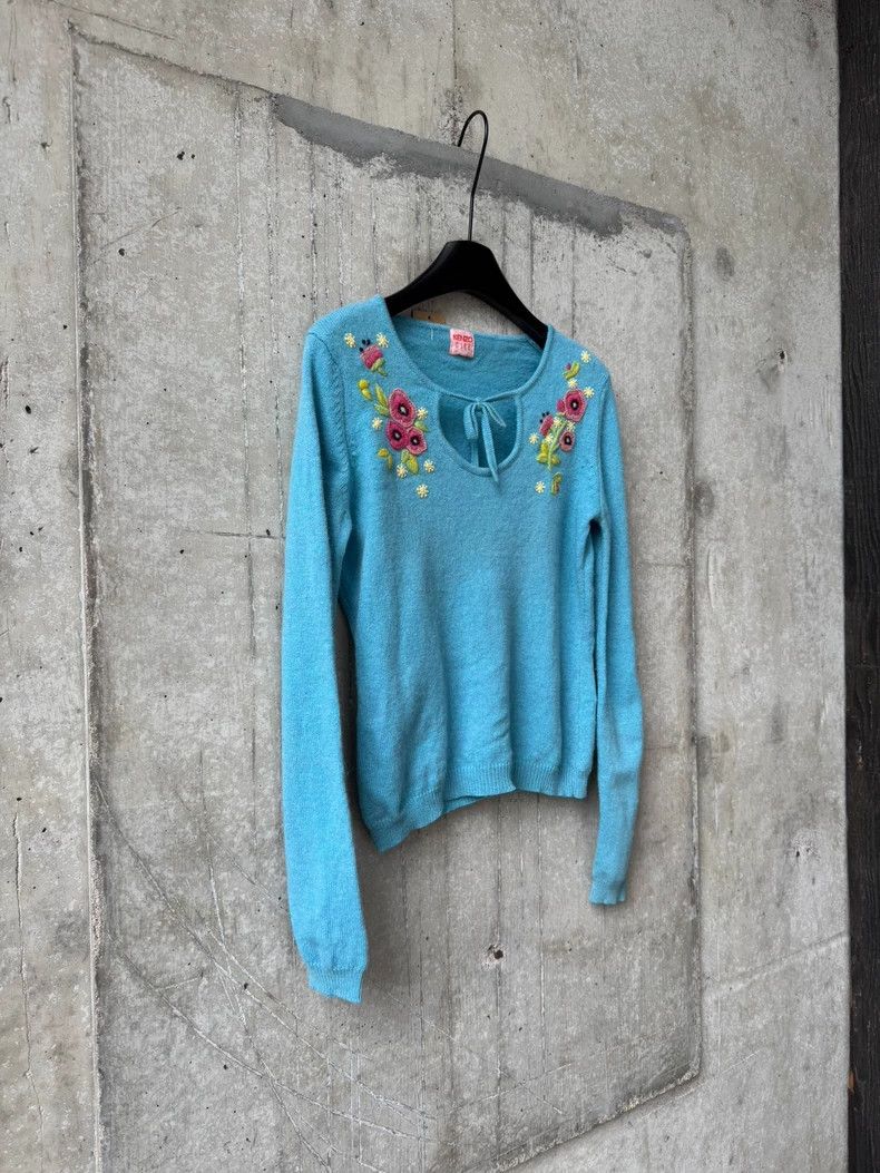 Kenzo Kenzo Vintage Embroidered Knit Sweater - dmc Size US S / EU 44-46 / 1 - 2 Thumbnail
