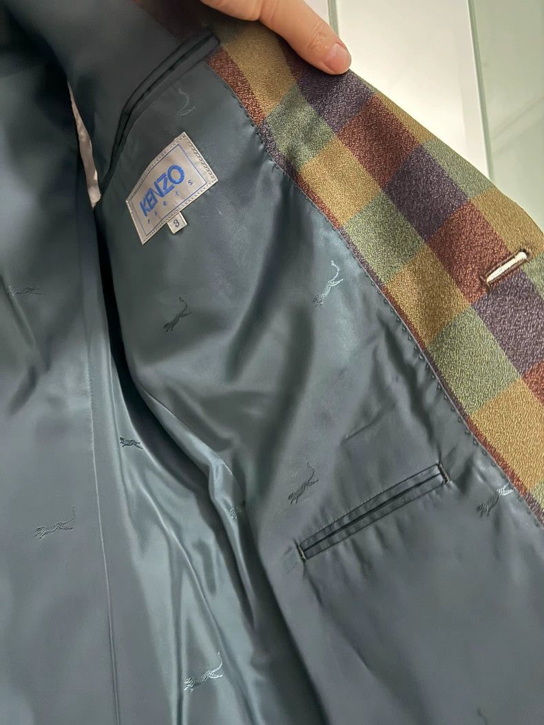 Vintage KENZO Vintage Oversize Plaid Wool Blazer - dmc Size US M / EU 48-50 / 2 - 8 Thumbnail