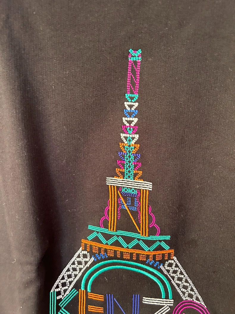 Kenzo KENZO Black Sweatshirt with Eiffel Tower - dmc Size US L / EU 52-54 / 3 - 3 Thumbnail