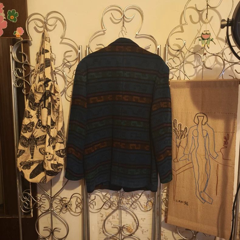 Kenzo KENZO Vintage Wool Patterned Blazer - dmc Size US M / EU 48-50 / 2 - 4 Thumbnail