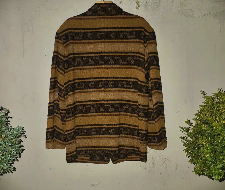 Vintage KENZO Vintage Wool Patterned Blazer Jacket - dmc Size US M / EU 48-50 / 2 - 2 Thumbnail