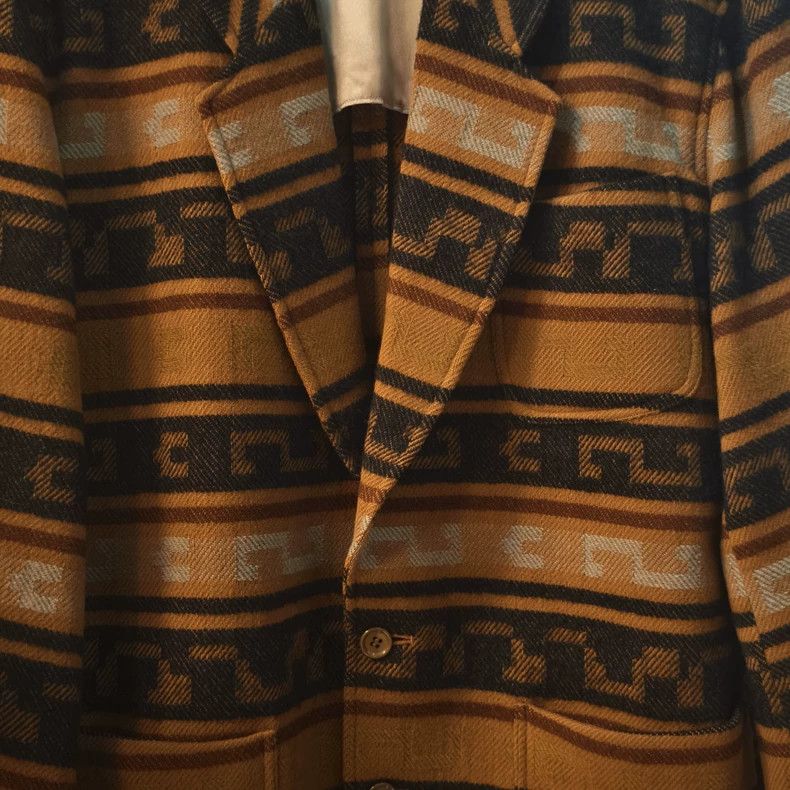 Vintage KENZO Vintage Wool Patterned Blazer Jacket - dmc Size US M / EU 48-50 / 2 - 5 Thumbnail