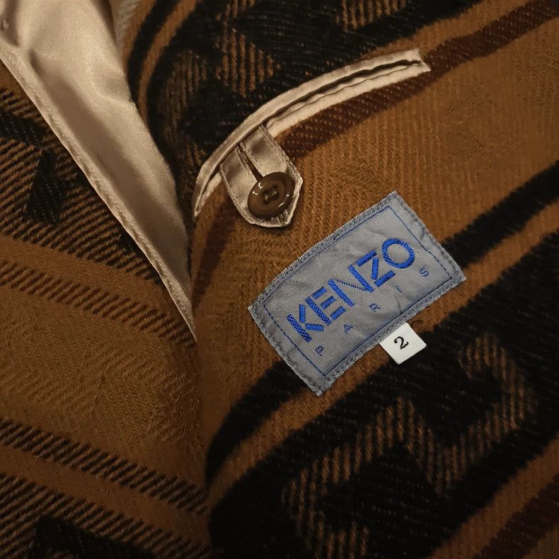 Vintage KENZO Vintage Wool Patterned Blazer Jacket - dmc Size US M / EU 48-50 / 2 - 7 Thumbnail
