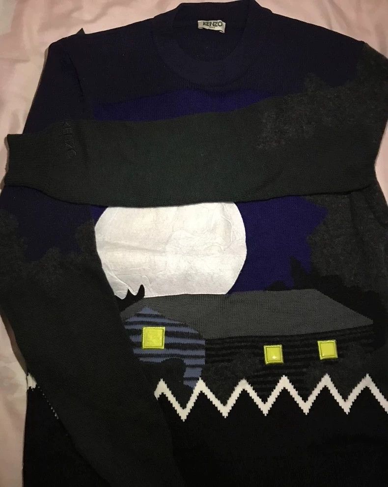 Kenzo Kenzo Moon Graphic Sweater - dmc Size US S / EU 44-46 / 1 - 6 Thumbnail