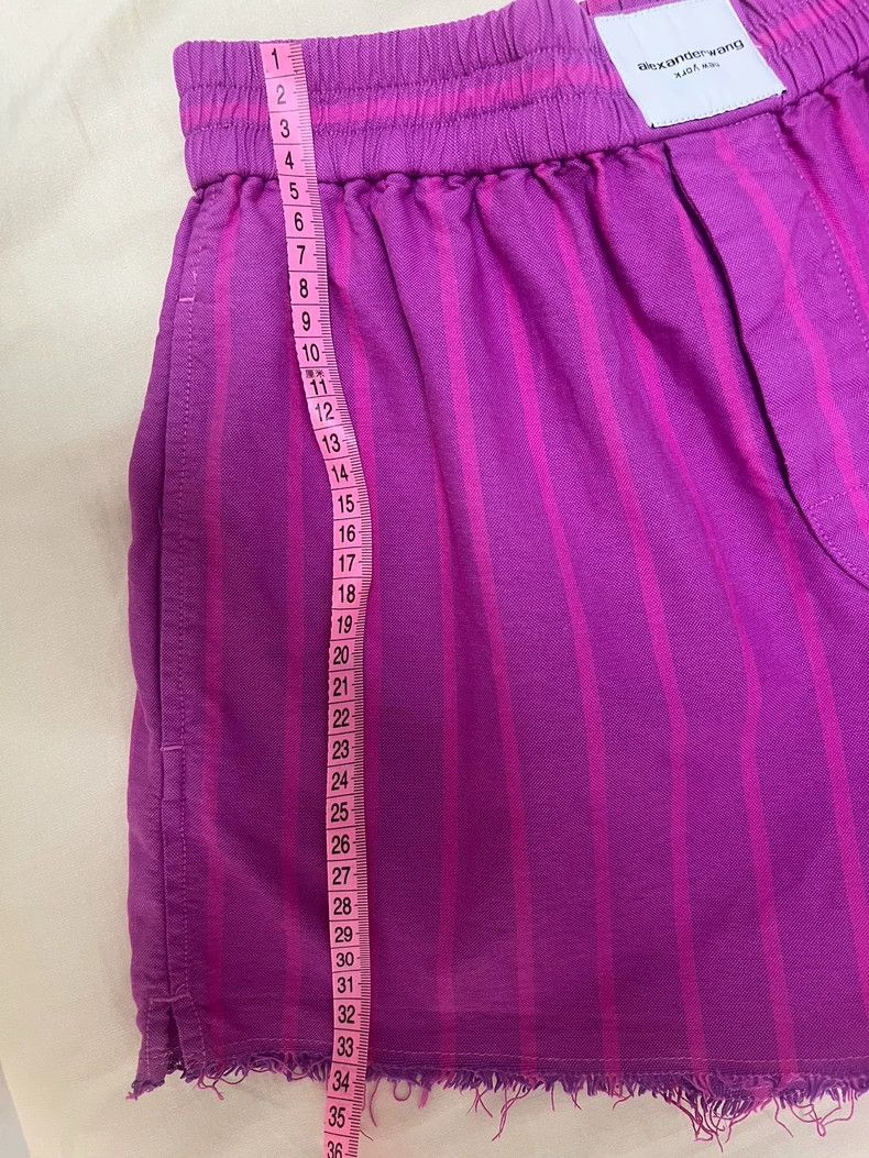 Alexander Wang Alexanderwang Purple Elastic Waist Shorts - dmc Size US 26 / EU 42 - 4 Thumbnail